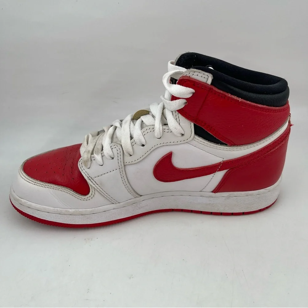 👞 Nike Air Jordan 1 Retro High OG Heritage-SZ 6.5-Red White 575441-161 Sneakers
